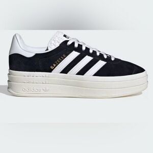 Adidas Gazelle Bold Shoes Women - 8.5 - Core Black / Cloud White / Core White